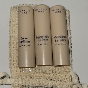 3 Primally Pure Lip Balms